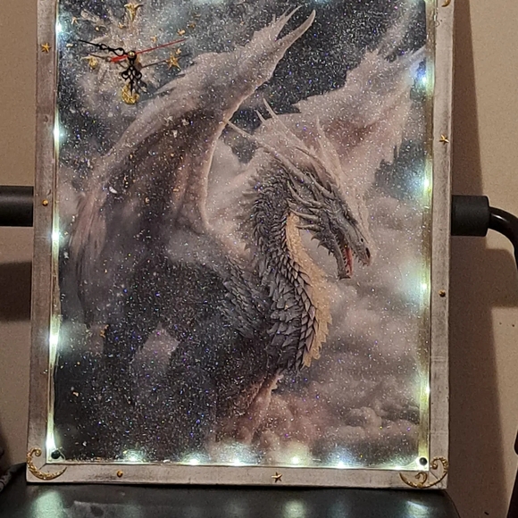 Fantasy Dragon Wall Art with LED Lights